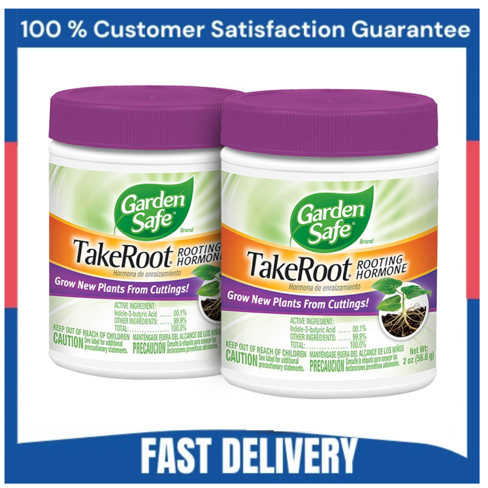 2 Pack Garden Safe Takeroot Rooting Hormone, New Plants Growth Powder - 2 Oz gallery