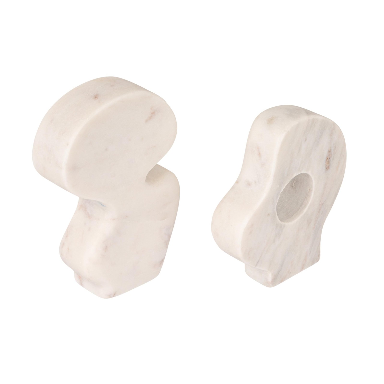 Decorative Abstract Marble Sculptures, Set of 2 Styles, White gallery