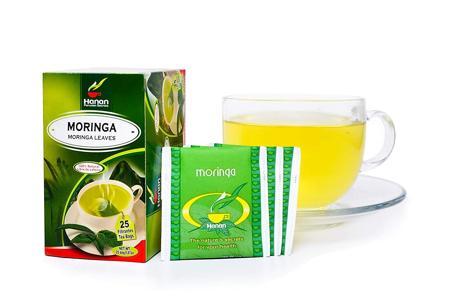 Hanan Peruvian Secrets Moringa Herbal Tea | 100% Natural Moringa Leaves | 25 Tea gallery