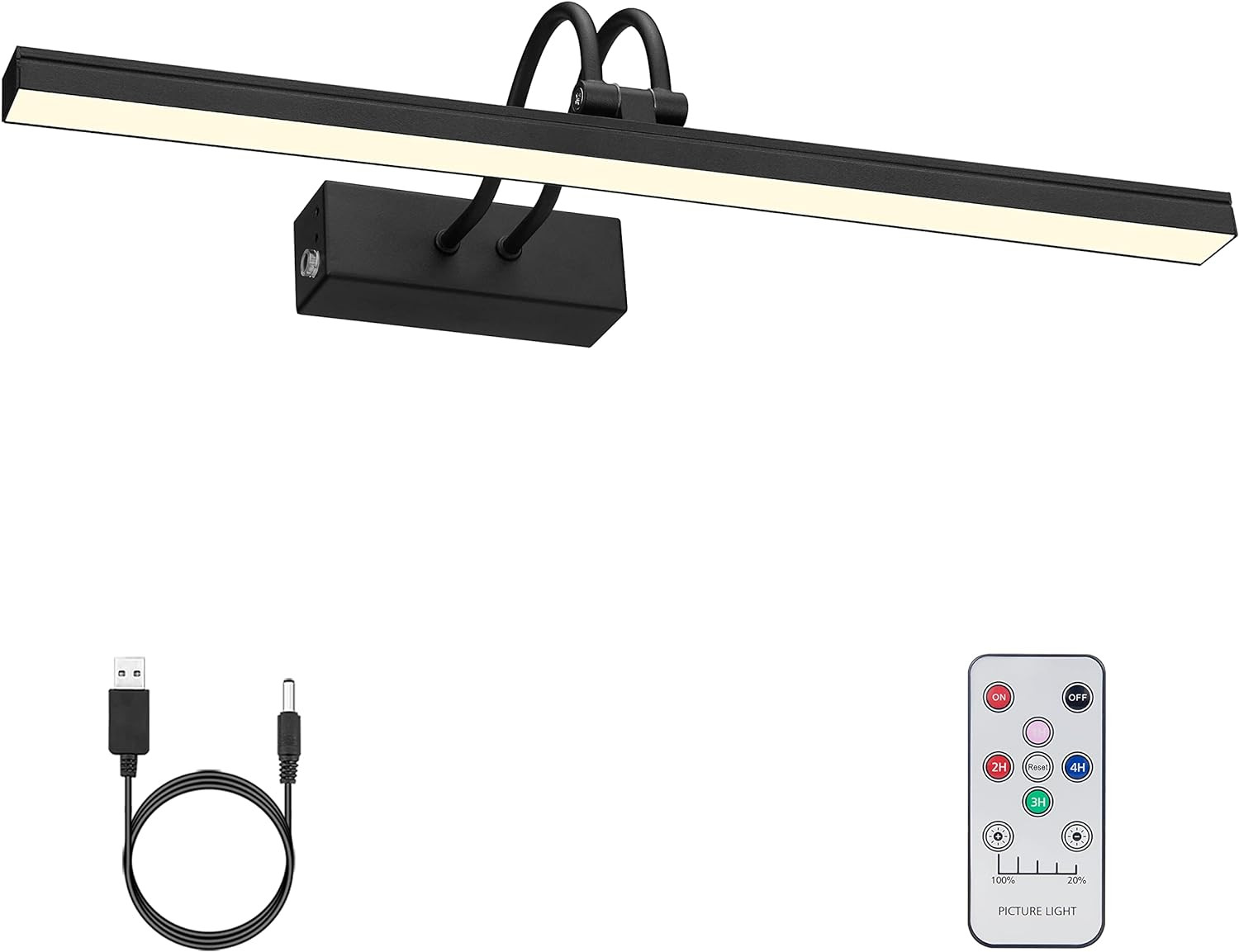 Wireless Rechargeable Gallery Picture Painting Art Lighting with Remote Dimmable gallery