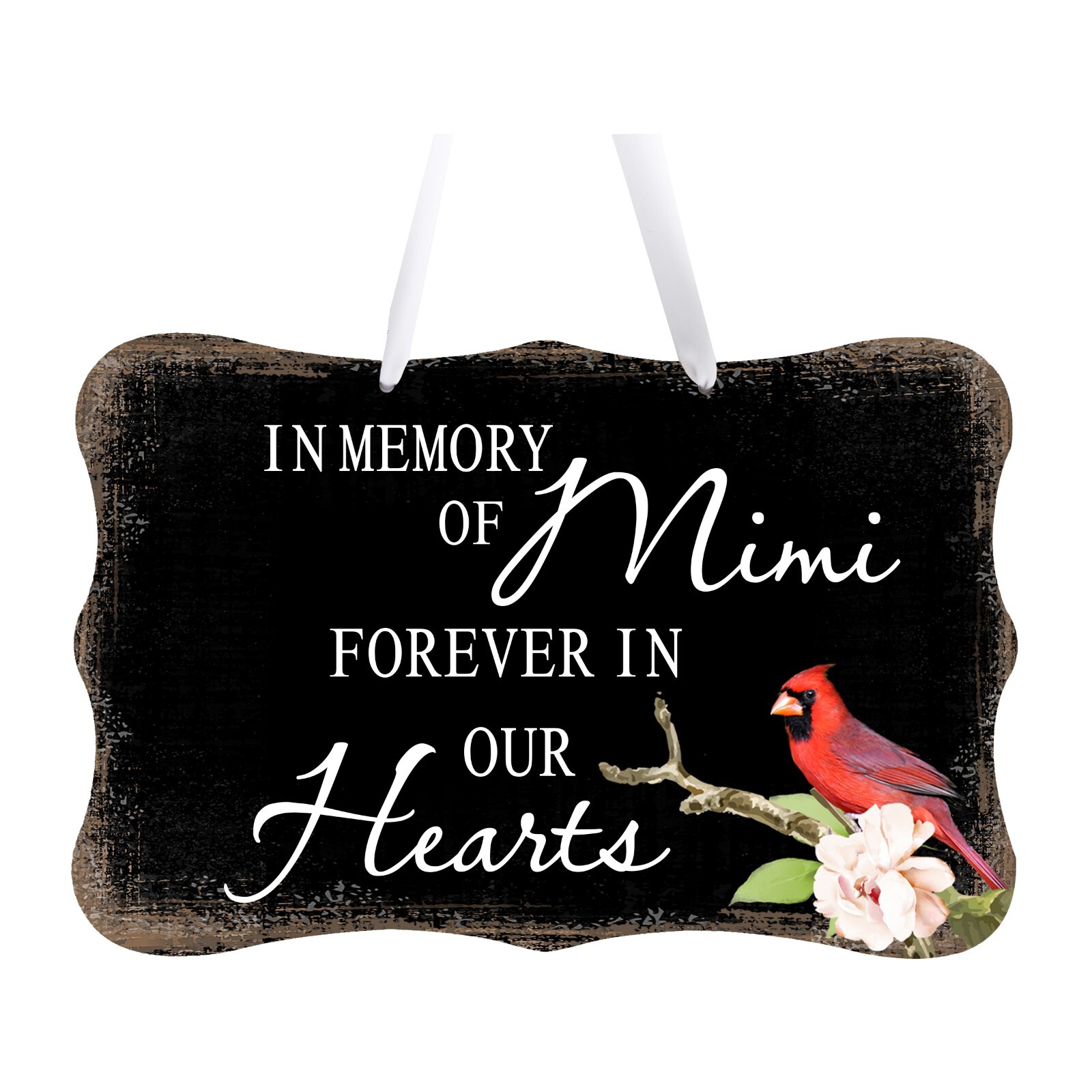 Memorial Hanging Gift Ribbon Sign for Loss of Loved One 8x12 - In Memory Of Mimi gallery