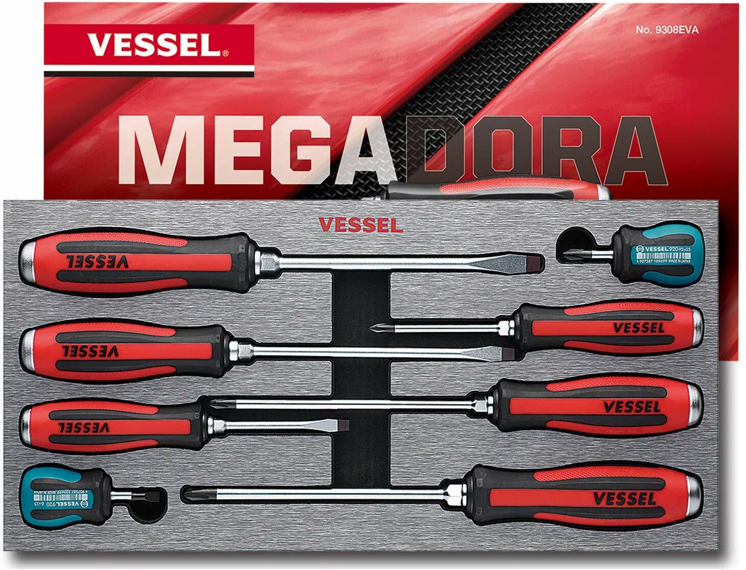 Vessel 9308EVA Megadora JAWSFIT Screwdriver 8 Pcs Set gallery