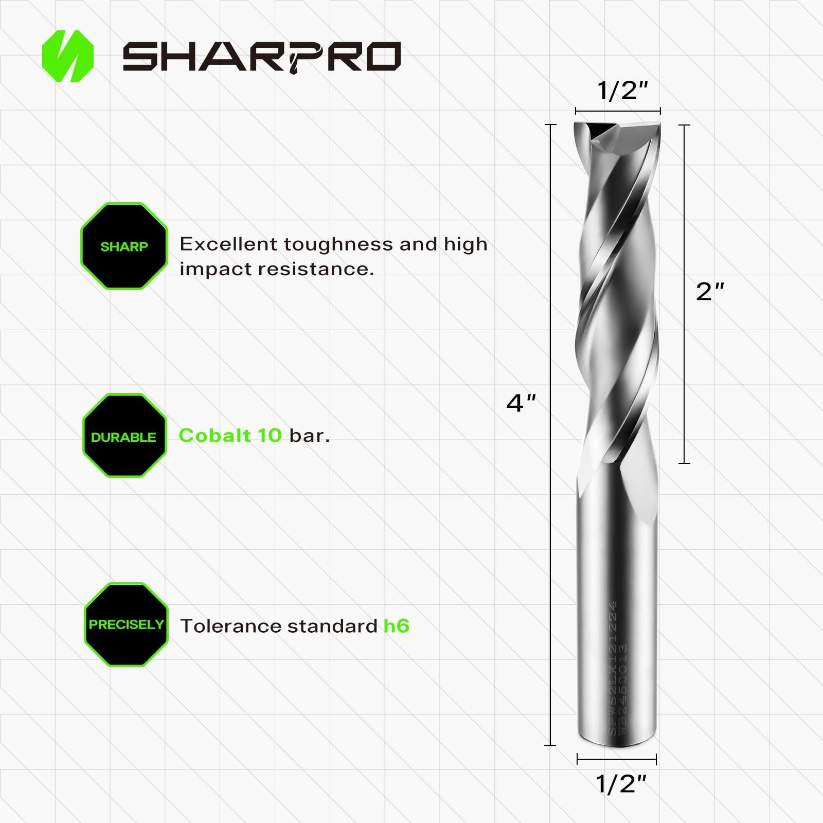 Extra Long 1/2" Upcut Spiral Router Bit - Solid Carbide, Ideal for Wood & Plasti gallery