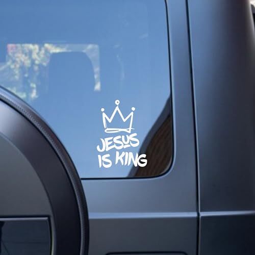 Jesus is King - Christian Jesus Cross Car Vinyl Decal Bumper Sticker for Car gallery