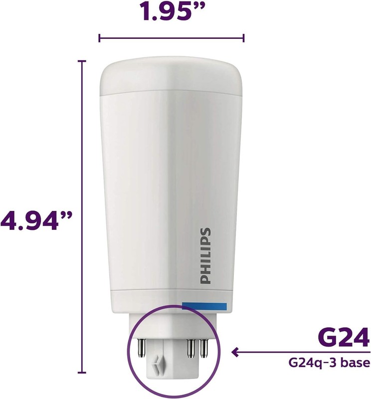 Philips Led Pl-C 6-Pack Cfl Replacement Light Soft White 2700K G24Q Gx24Q Base gallery