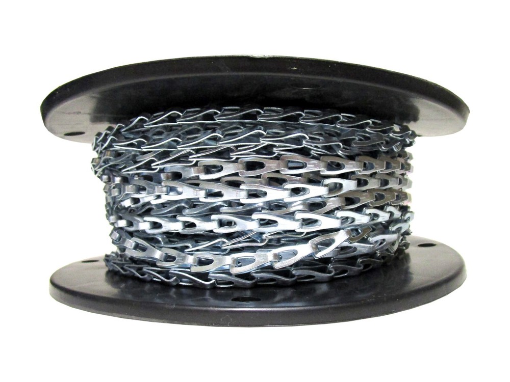 #8 Sash Flat Link Chain Bulk 100 FT for Commercial Farm Valves Dial Caps Lids