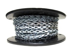 #8 Sash Flat Link Chain Bulk 100 FT for Commercial Farm Valves Dial Caps Lids