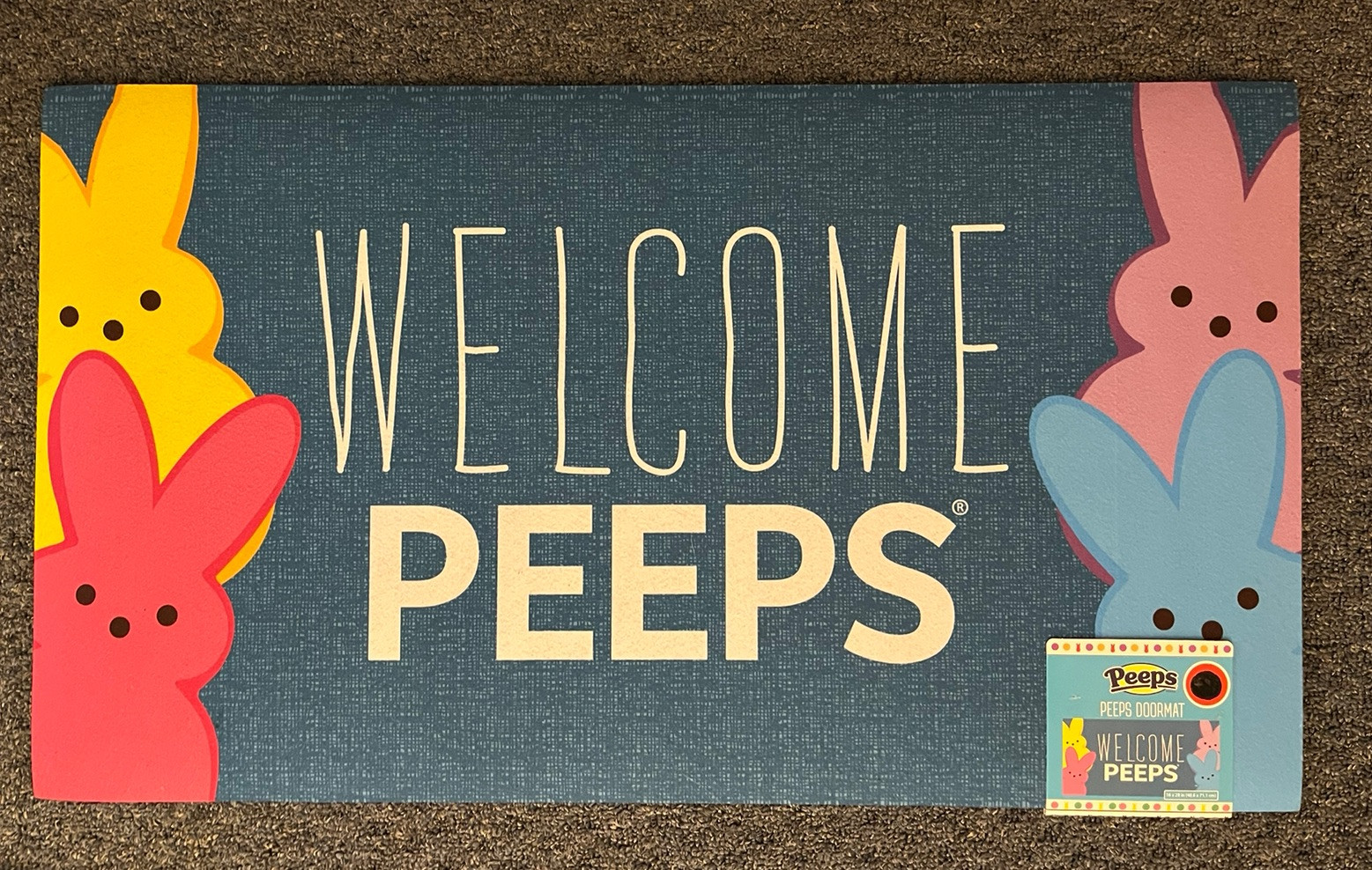 PEEPS Rubber Door Mat “WELCOME PEEPS" 28” x 16” BRAND NEW! Easter/Anytime gallery