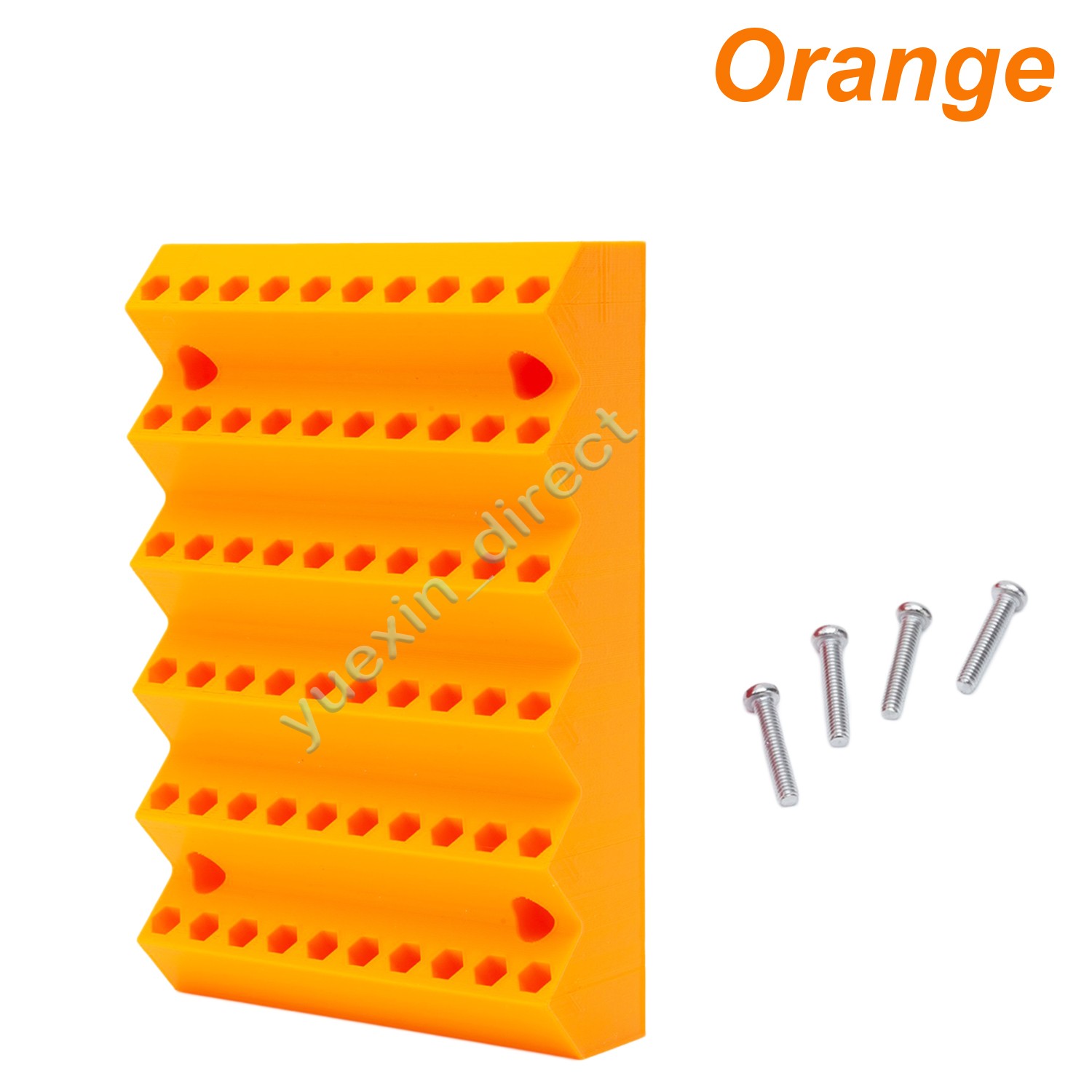 Hex Bit Holder Rack w/70 Hole Bit Storage 1/4 Inch Hex Screwdriver Bit Organizer gallery