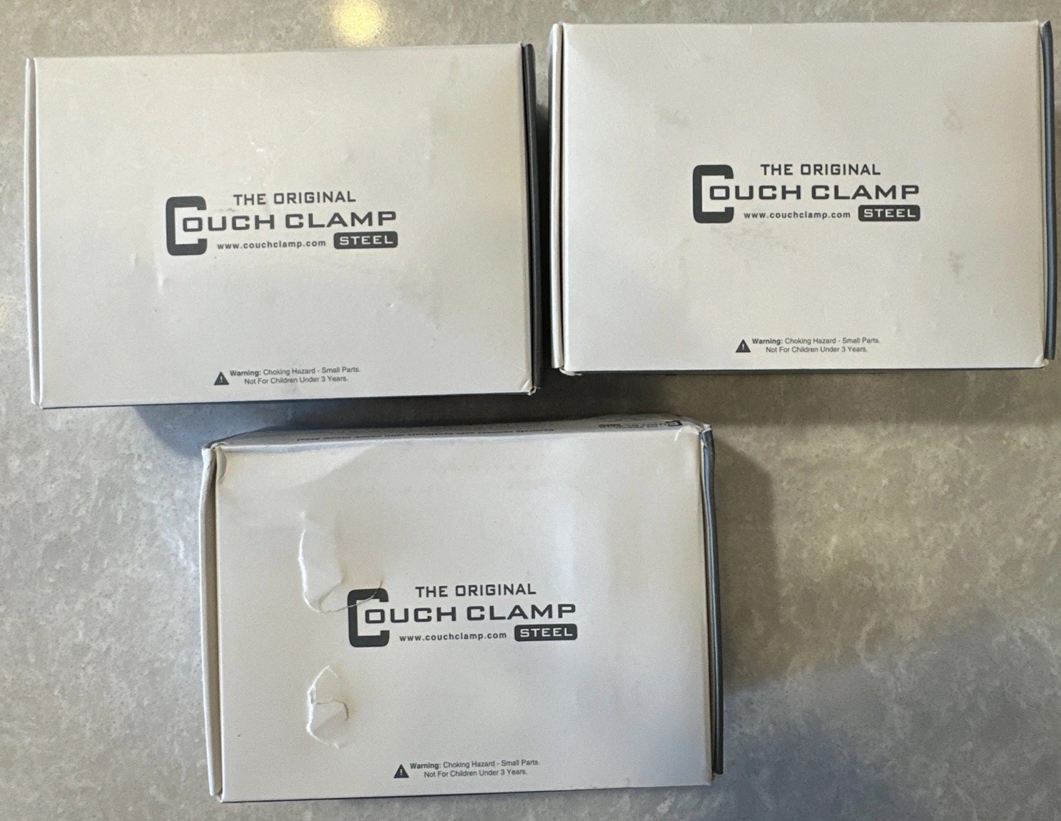 3-Couch Clamp "Steel" Non-Slip Sectional Connectors for Sliding Sofas - 4 Pack gallery