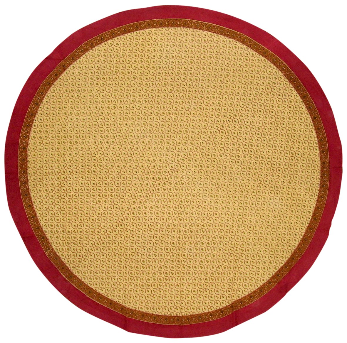 Buti Print Round Cotton Tablecloth 68" Red gallery