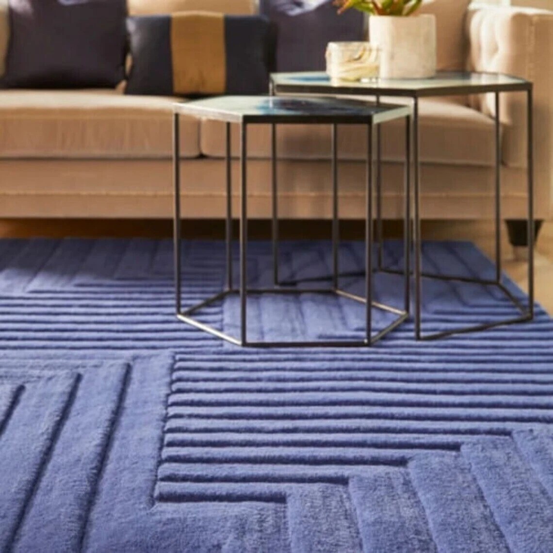Hand Tufted Rug High-Low Pile Modern Area Rug For Bed And Living Room 8x10 ft gallery