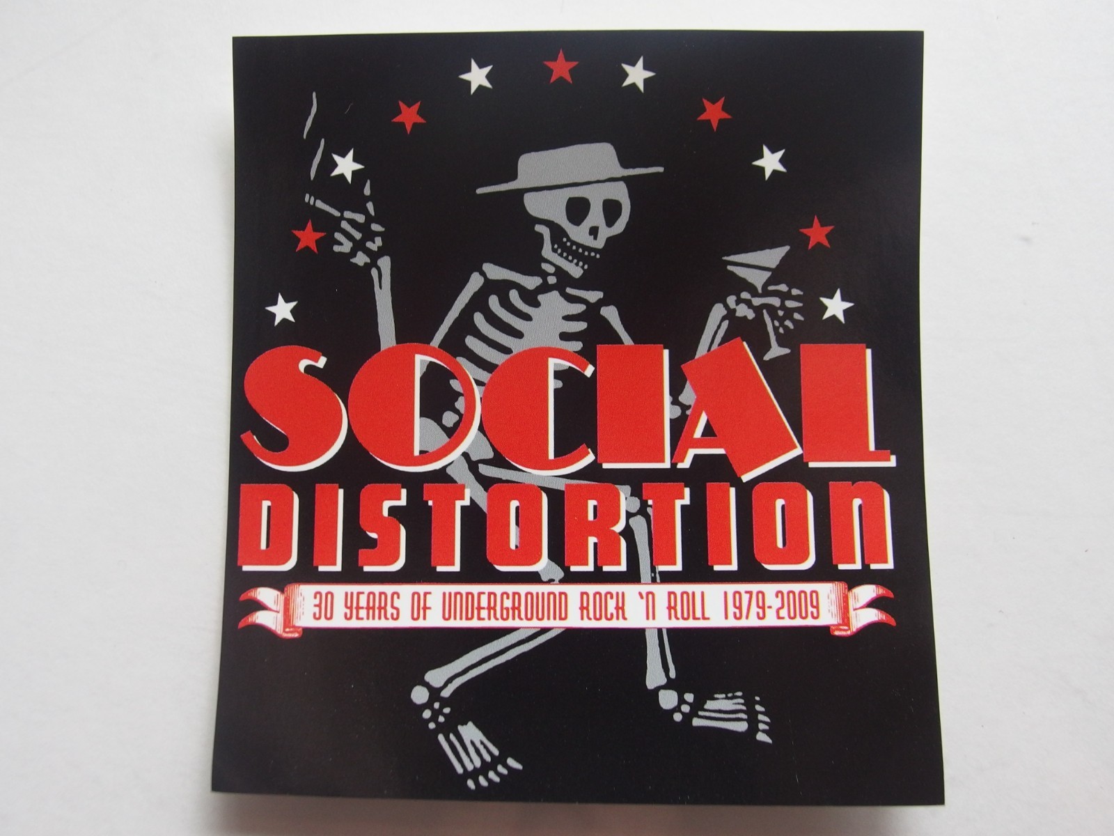Social Distortion 30 Years Skeleton Logo Sticker C&D Visionary Punk Rock 4x4.25" gallery