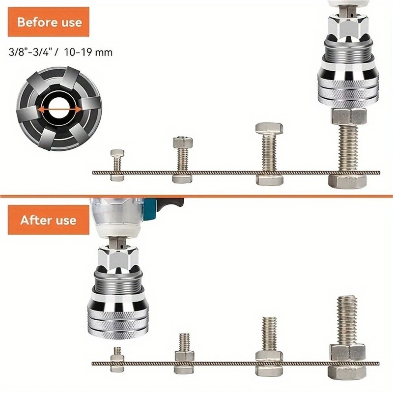 Multi-Function Adjustable Socket Wrench Set 3/8" Drive Adapter For Ratchet gallery