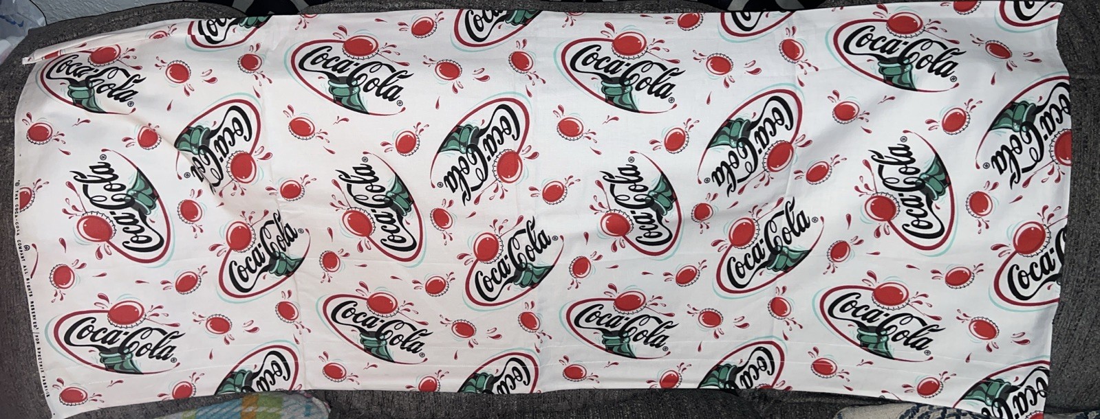 Custom Coca Cola Valance Curtain Set Of 3 (44’’ Long, 20’’ Tall) Vintage Fabric gallery