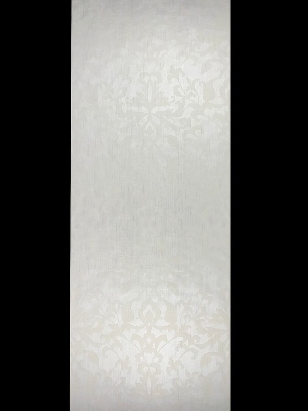 Embossed Flocking Wallpaper Ivory Flock Textured Flocked Damask Velvet rolls 3D gallery