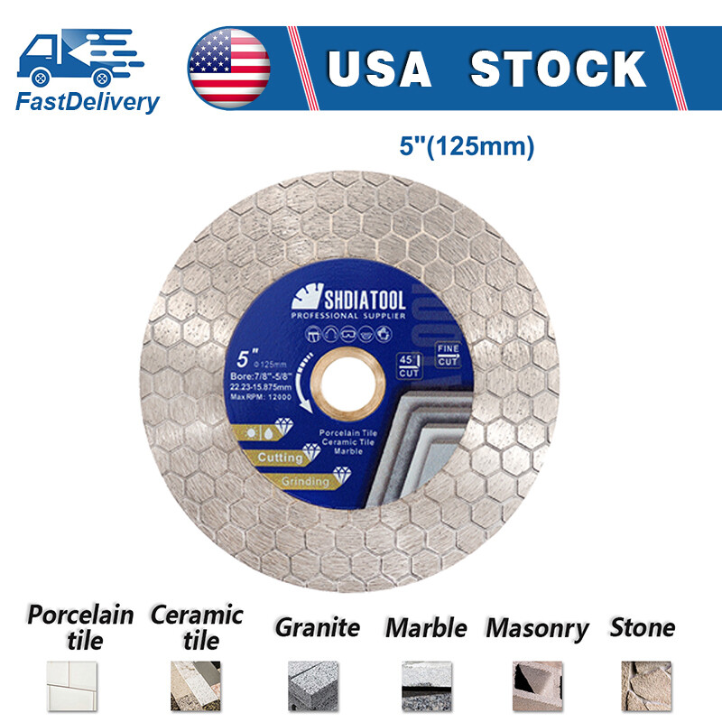 4-1/2" Diamond Cutting Wheel Disc Grinder Saw Blade Porcelain Tile Marble 115mm gallery