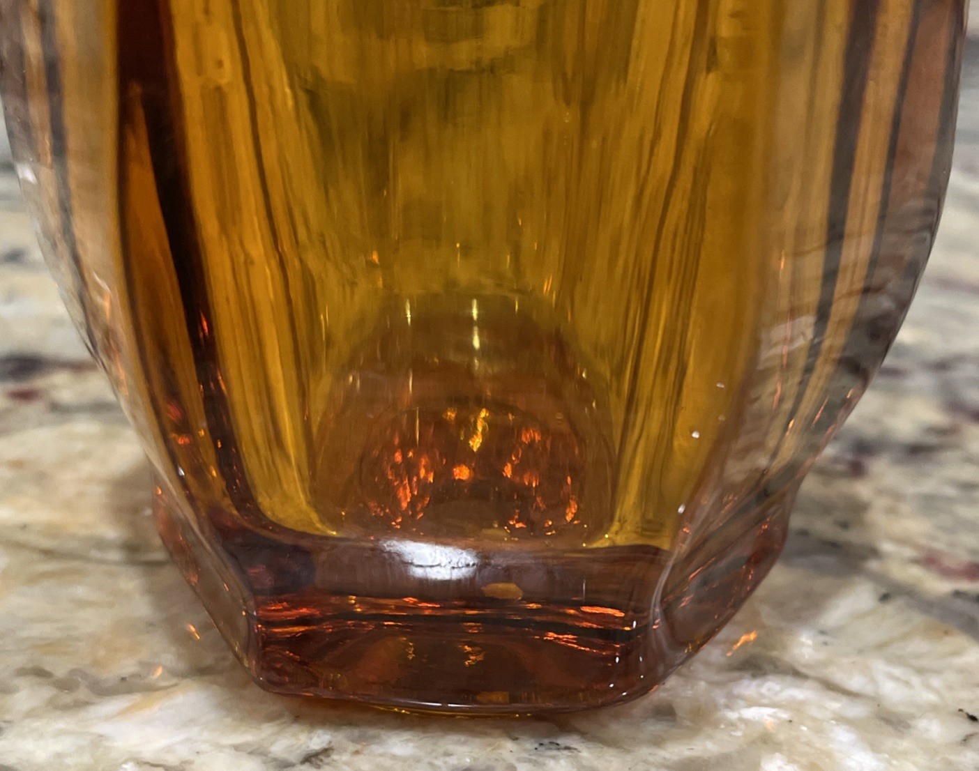 FACETED MOSER AMBER SHOT GLASS HIGH QUALITY Looks Unused 2”T Mult Avail gallery