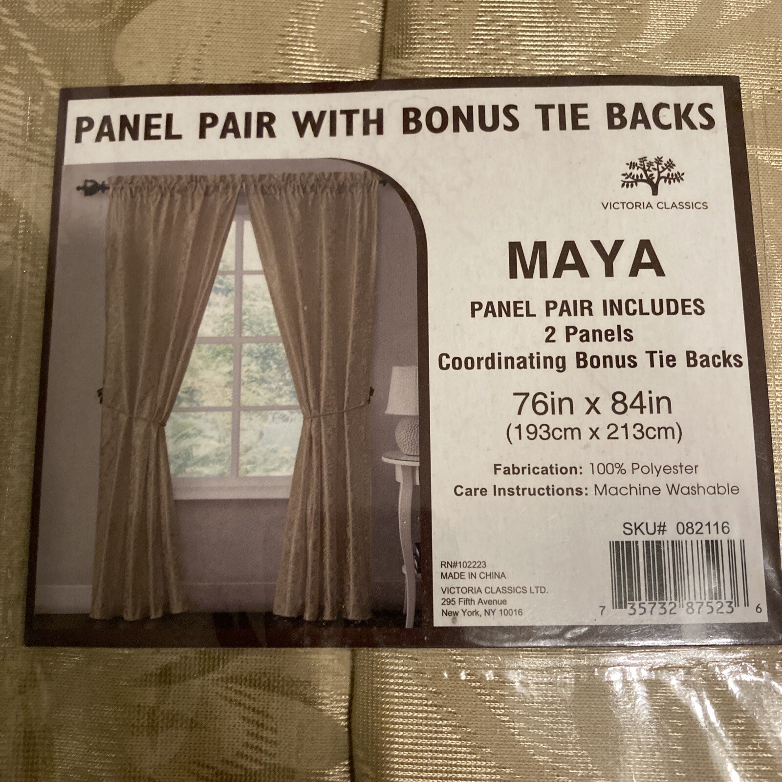 Victoria Classics Maya Curtains, 76in X 84in, NEW (303) gallery