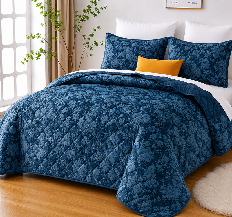 Velvet Bedspread Set – Soft Plush Coverlet with Pillow Shams, All-Season Bedding gallery