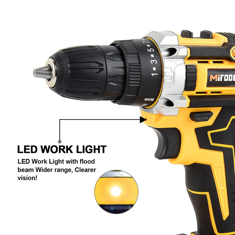 Cordless Screwdriver Drill Kit Electric Rechargeable Power Tool Set W/2 Battery gallery
