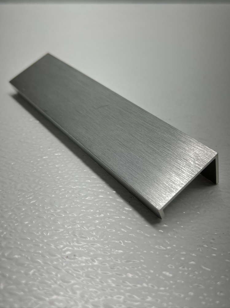 Brushed Satin Nickel Finger Edge Pulls Aluminum Cabinet Door Handle Modern 6”