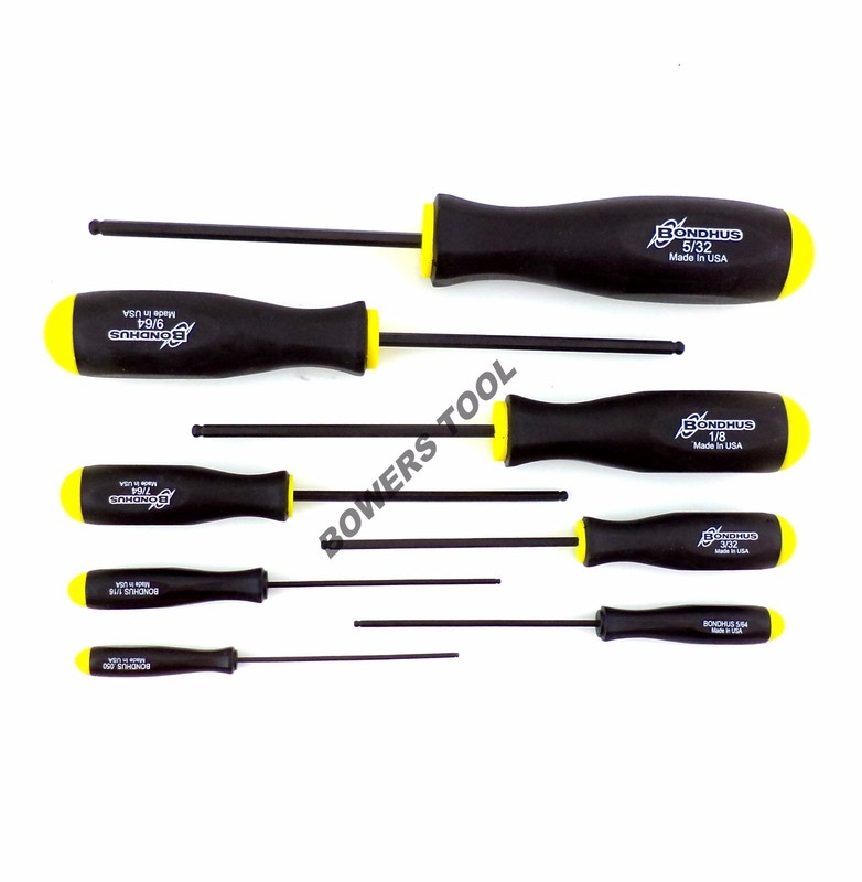 Bondhus 22pc Ball End Hex & Torx Screwdriver Set Metric SAE Standard MADE IN USA gallery