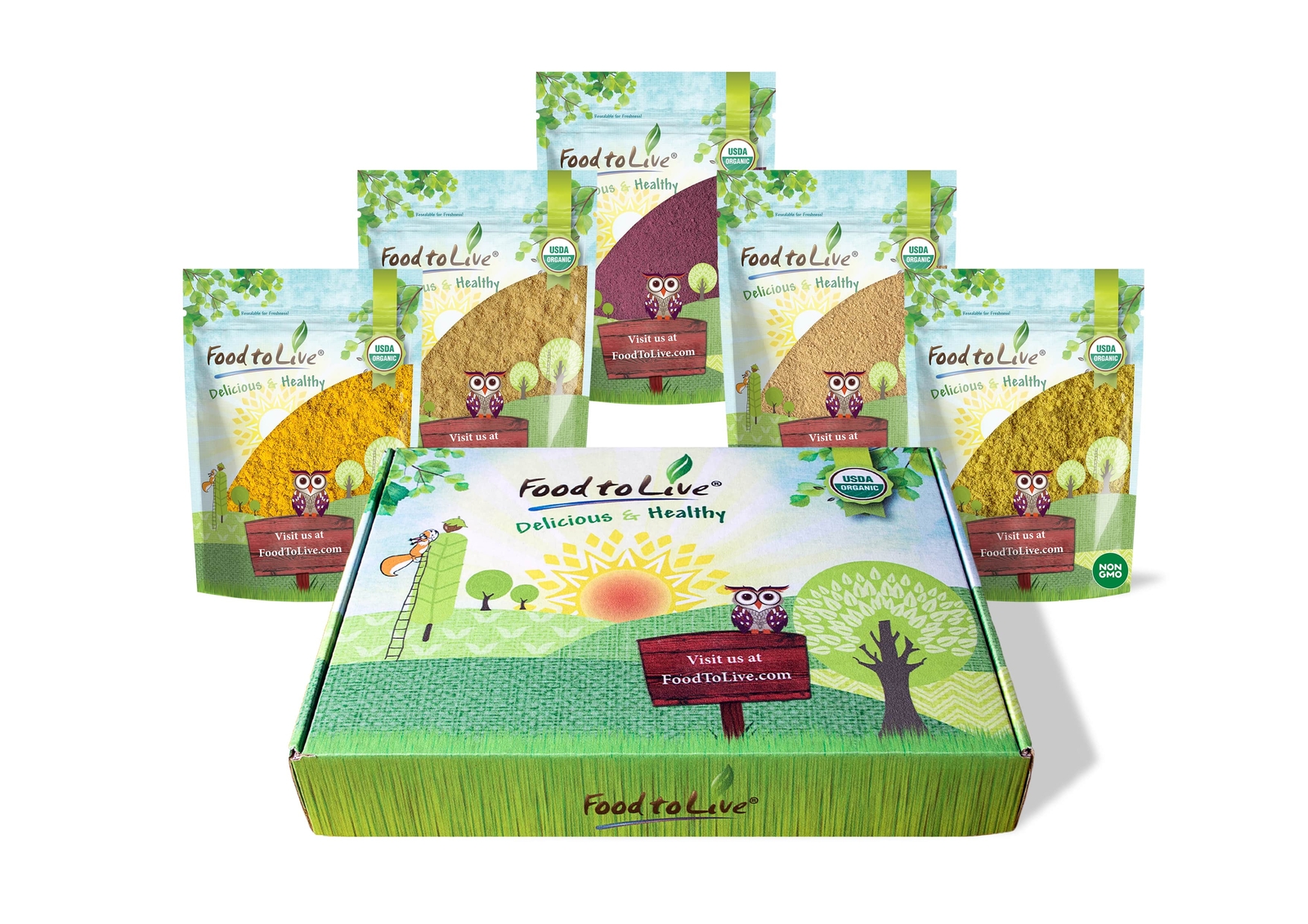 Organic Essential Powders Gift Box - Non-GMO, Kosher, Vegan gallery