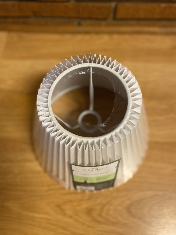 THRESHOLD Small Pleated Lamp Shade White 5-1/2 x 10 x 7 in NEW gallery