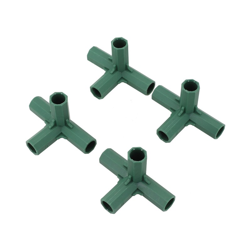 4pcs Plastic Structure Connectors Metal Pole Joiners Joints Greenhouse Frame Set gallery
