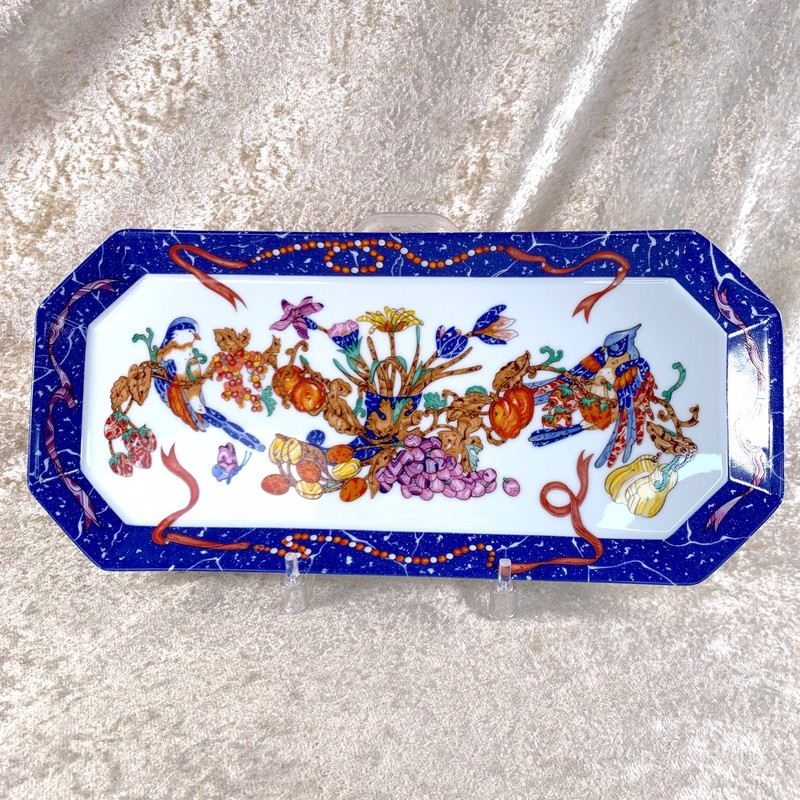 Hermes Serving Tray Plate Marqueterie de Pierres d'Orient et d'Occident 36x17cm gallery
