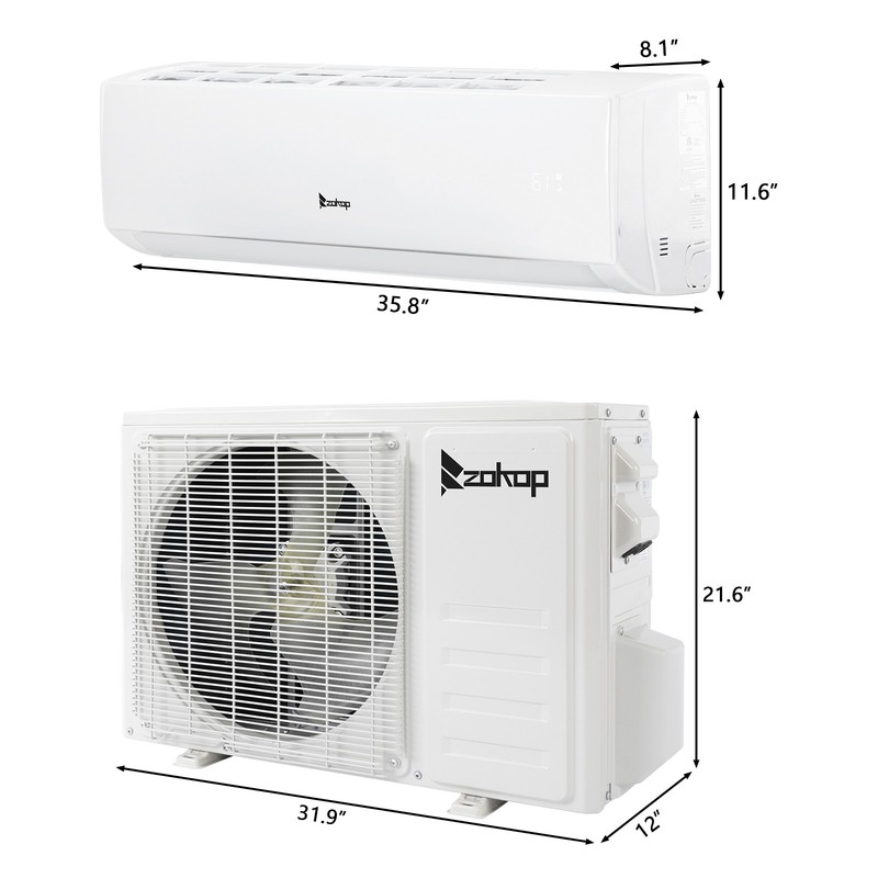 16500 BTU Ductless AC Mini Split Air Conditioner and Heat Pump, Remote, 17 SEER gallery