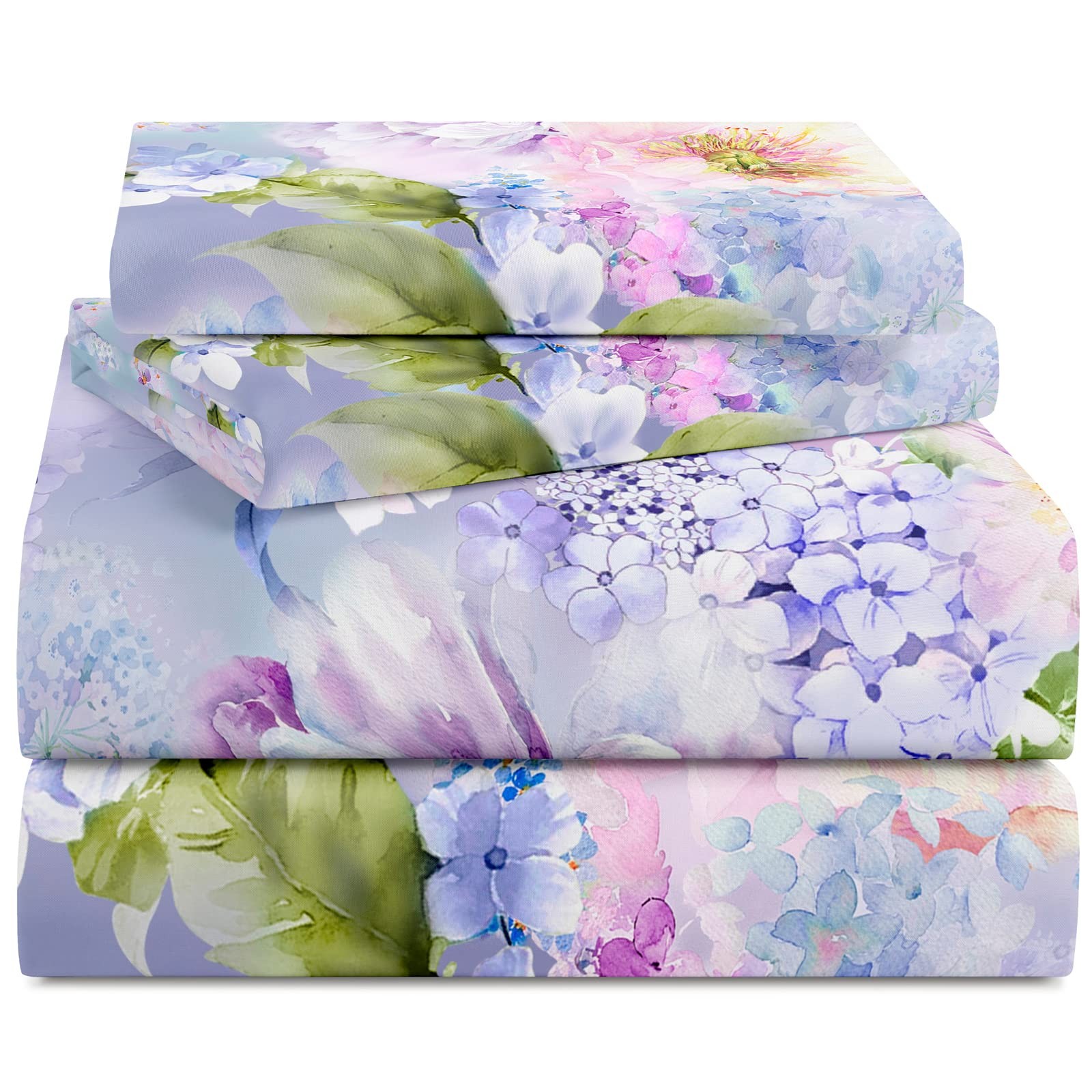 4 PCS Queen Sheet Set 1800TC Microfiber Floral Bed Extra Soft Deep Pocket gallery