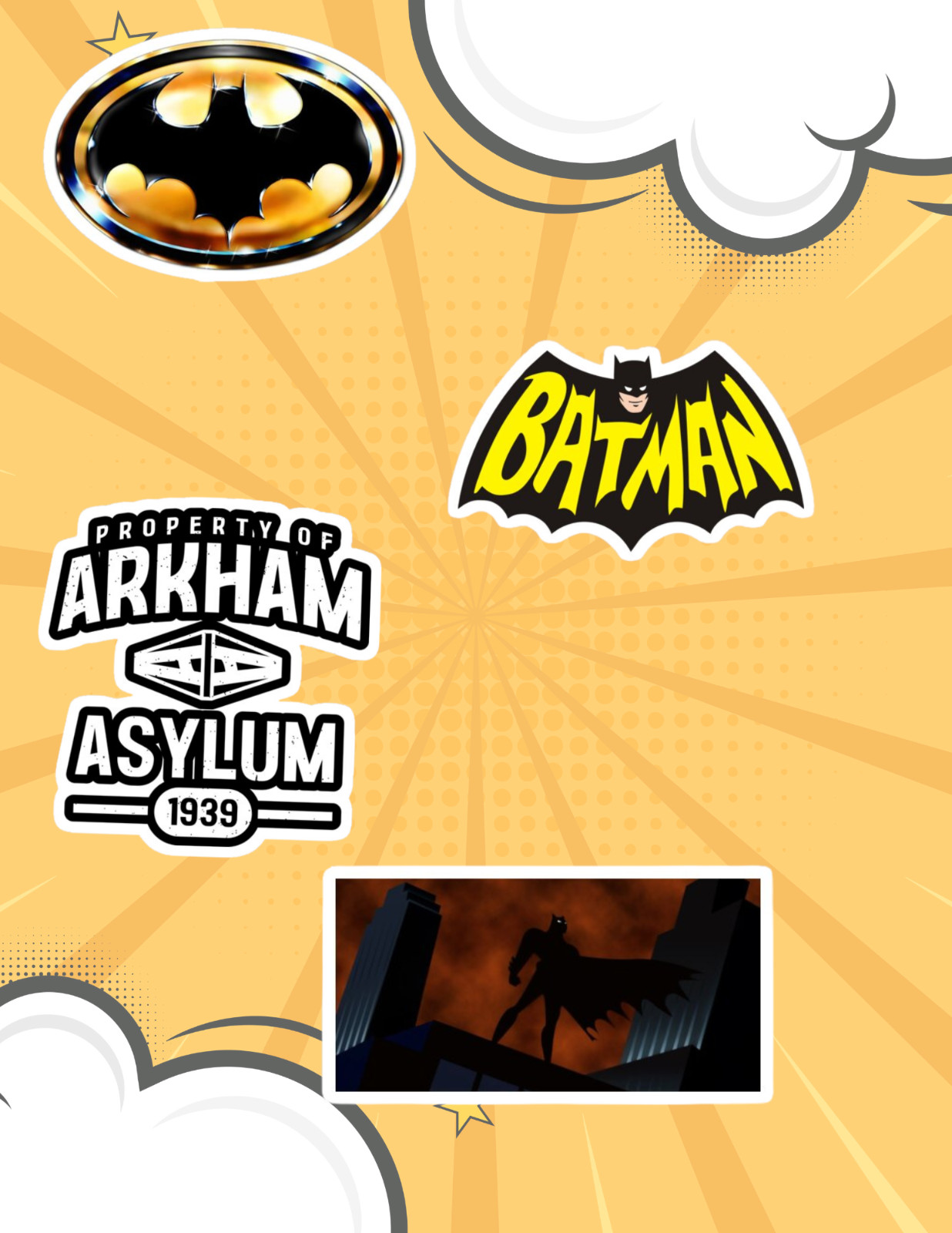 Batman 4pc Sticker Pack gallery