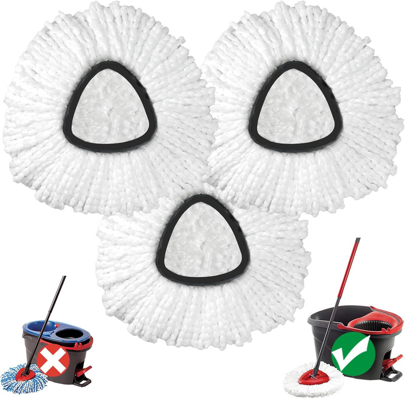 Mop Head Replacement, 3 Pack Spin Mop Refill Replace Head Compatible with O Ceda gallery