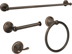 4 Piece Antique Bathroom Hardware Accessories Set Oil Rubbed Bronze,24 Inch T…