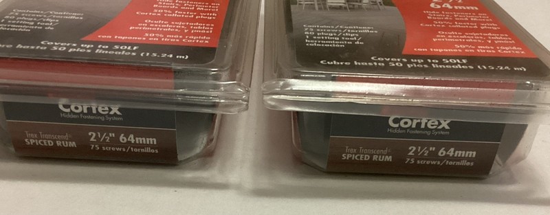 Two (2) Boxes Fastenmaster Cortex Fastening System Trex Screws & Plug Spiced Rum gallery