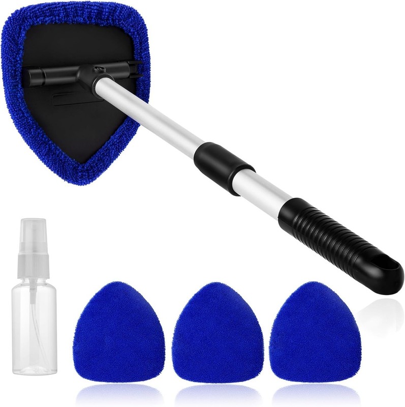 Windshield Cleaner Tool Car Interior Detailing Cleaning Kit Glass Wiper Brush US gallery