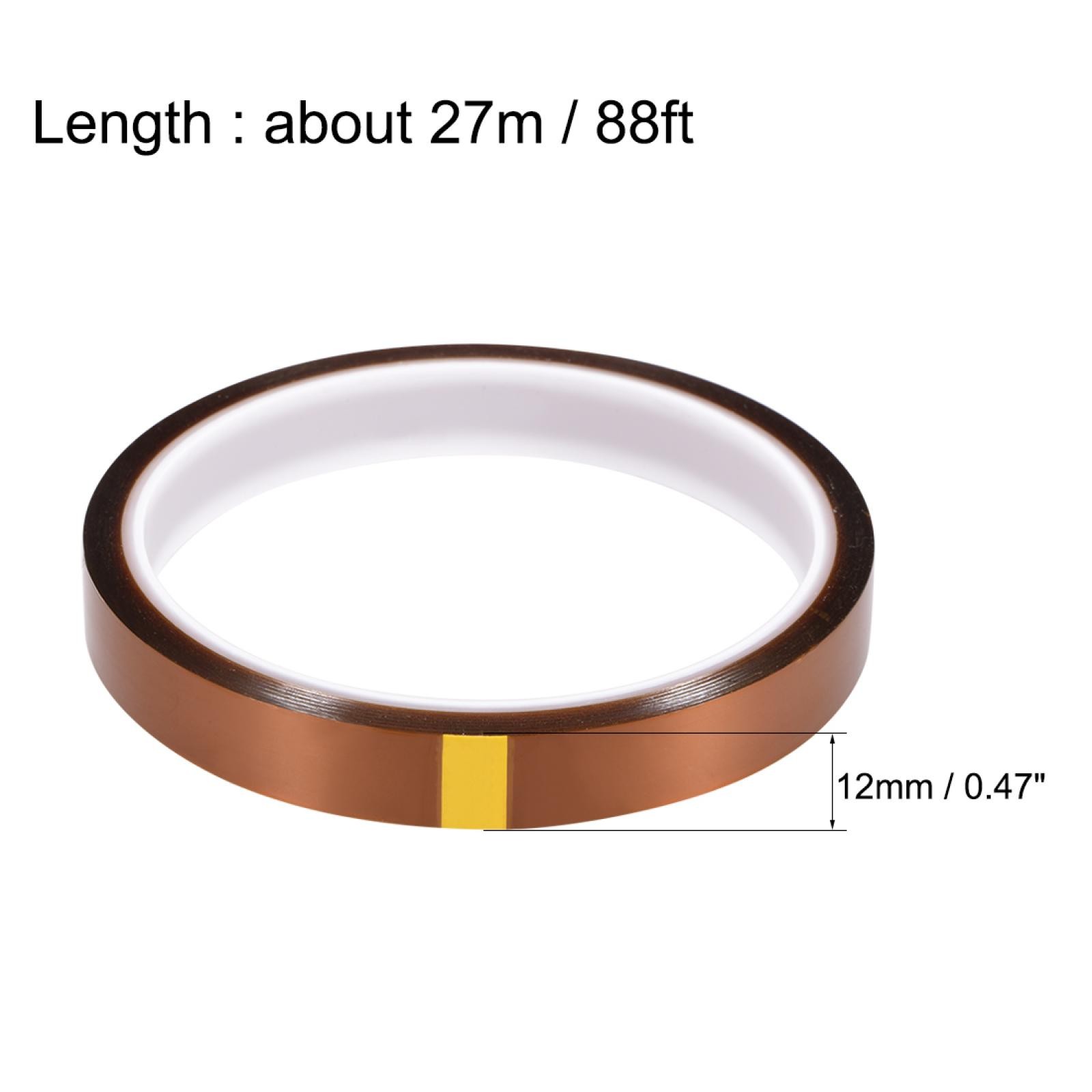 Heat Resistant Polyamide Adhesive Tape Film 12mm x 27m (88ft) gallery