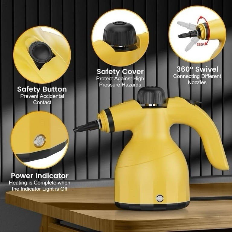 Steam Cleaner for Home, 1000W Multi-Surface Steamer, Portable Natural Steamer gallery