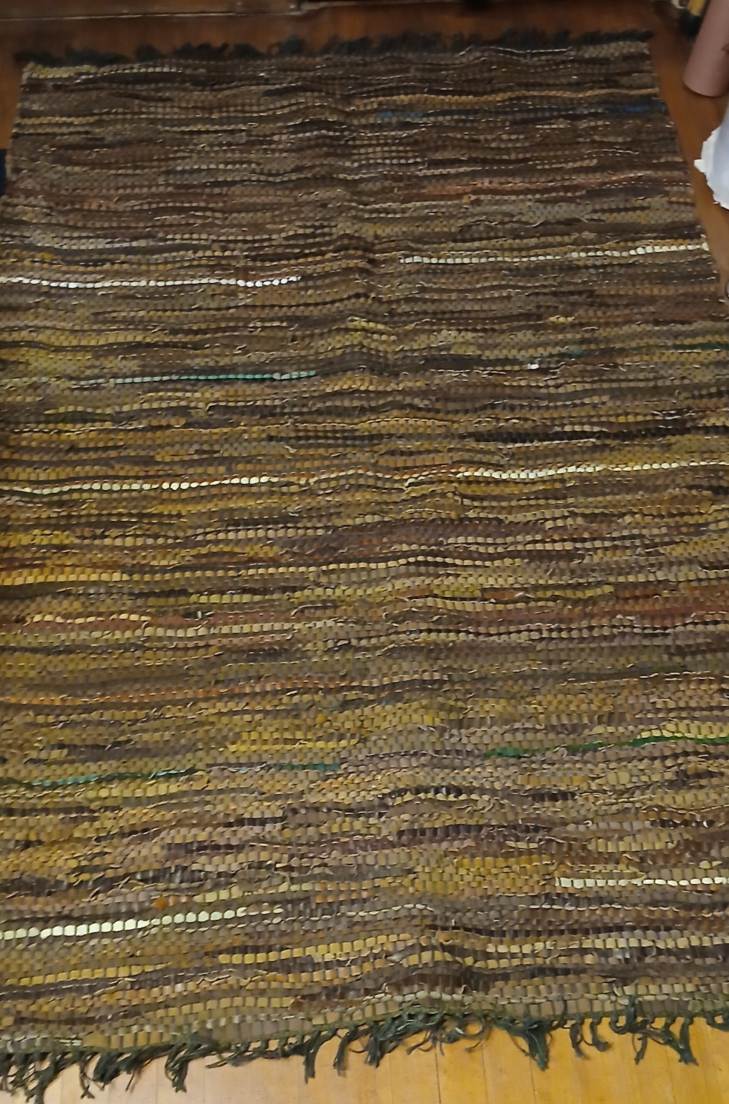 Hand Woven Leather Rug 44"x72" Tulsa Leather India gallery