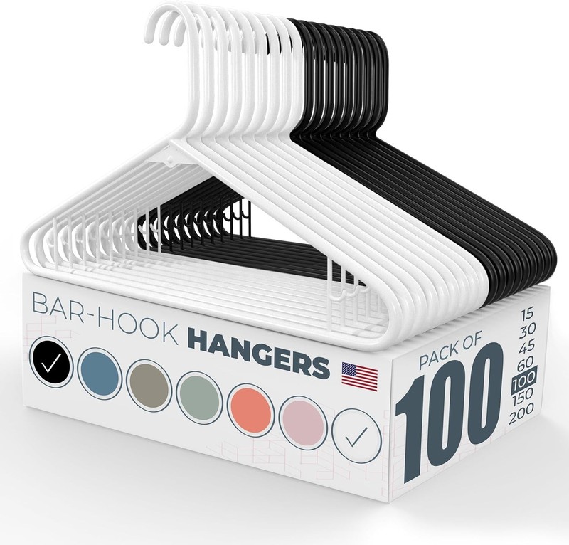Plastic Hangers 50 Pack 60 Count – Made in the USA – 6lb Capacity Standard gallery
