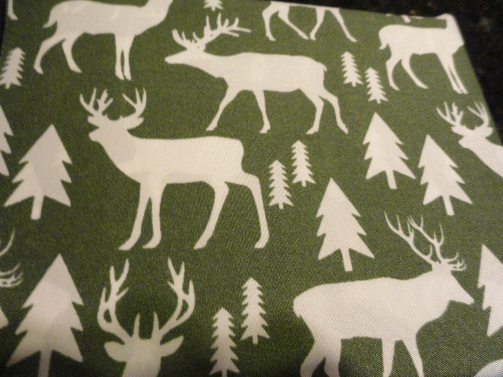 new Standard size Pillow Cases MOSSY OAK Wild life DEER Fir trees green cream gallery