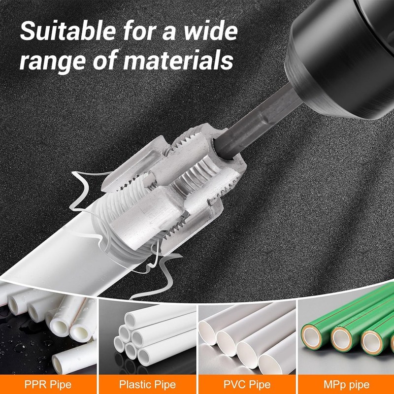 Integrated Internal & External Pipe Threading-Tool PVC Pipe Threader Cutting Kit gallery