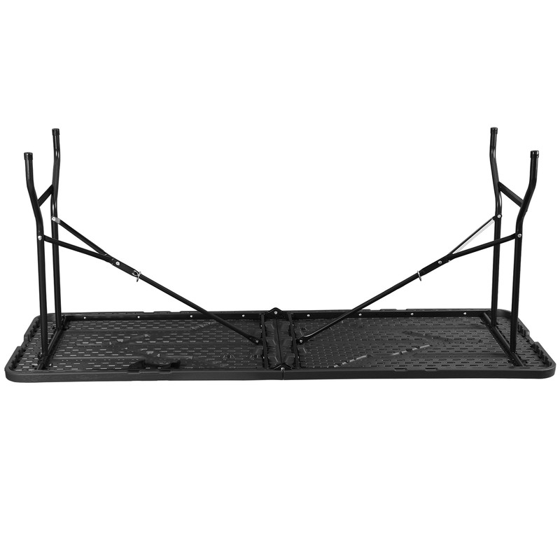 Rectangular Plastic 6 Ft Folding Table Dining Picnic Camp W/Handle 220lbs Black gallery