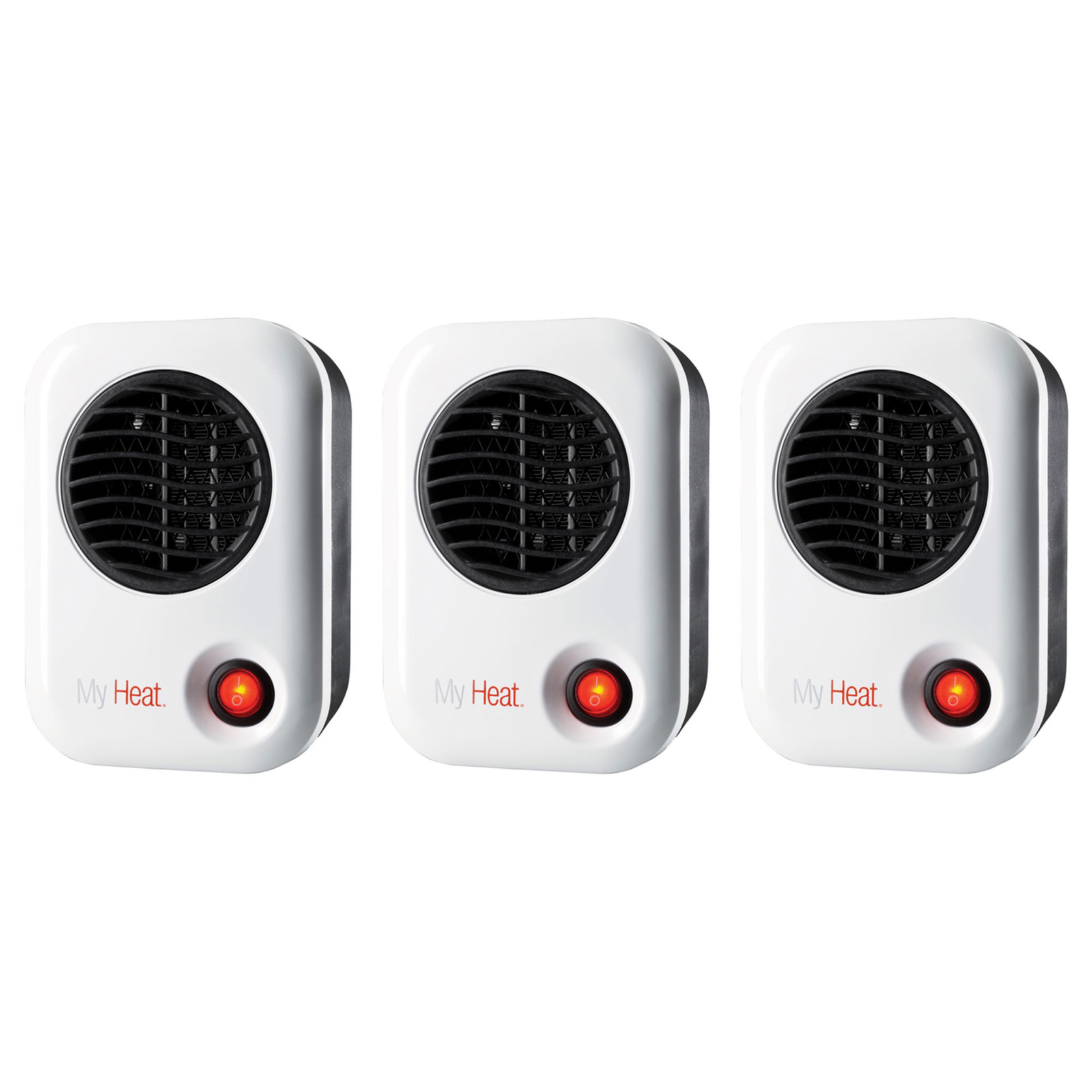 Lasko 101 MyHeat 200W Portable Electric Ceramic Space Heater, White (3 Pack) gallery