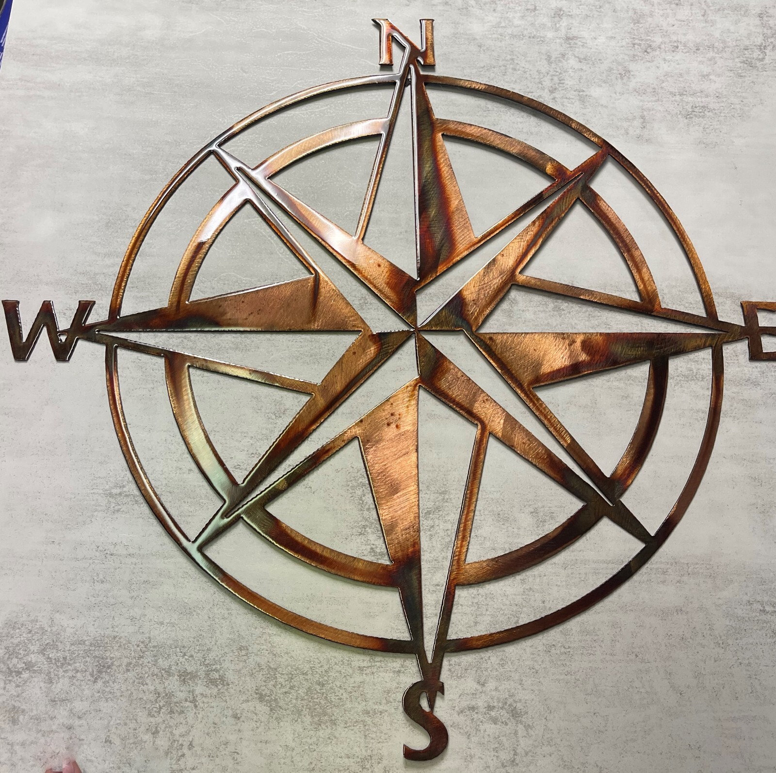 Nautical Compass Rose - Metal Wall Art - Copper 20" x 20" gallery