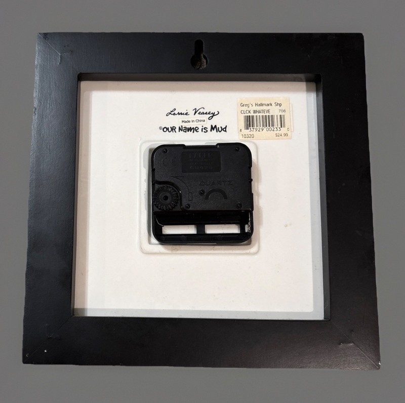 Whatever. Scrambled Numbers Wall Clock 7.5” Square Not Working Hysterical gallery