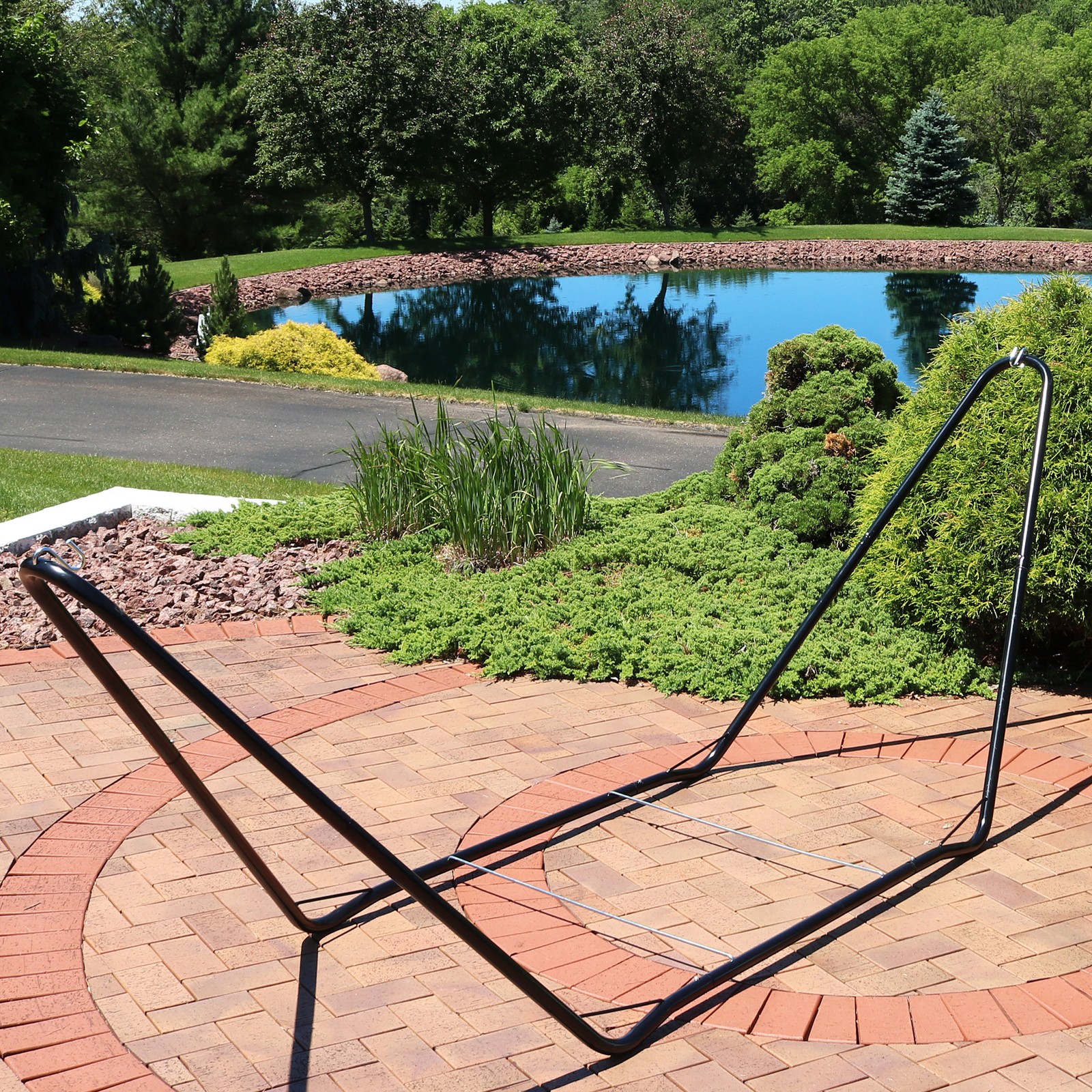 Powder-Coated Steel Portable Hammock Stand - 10 ft by Sunnydaze gallery