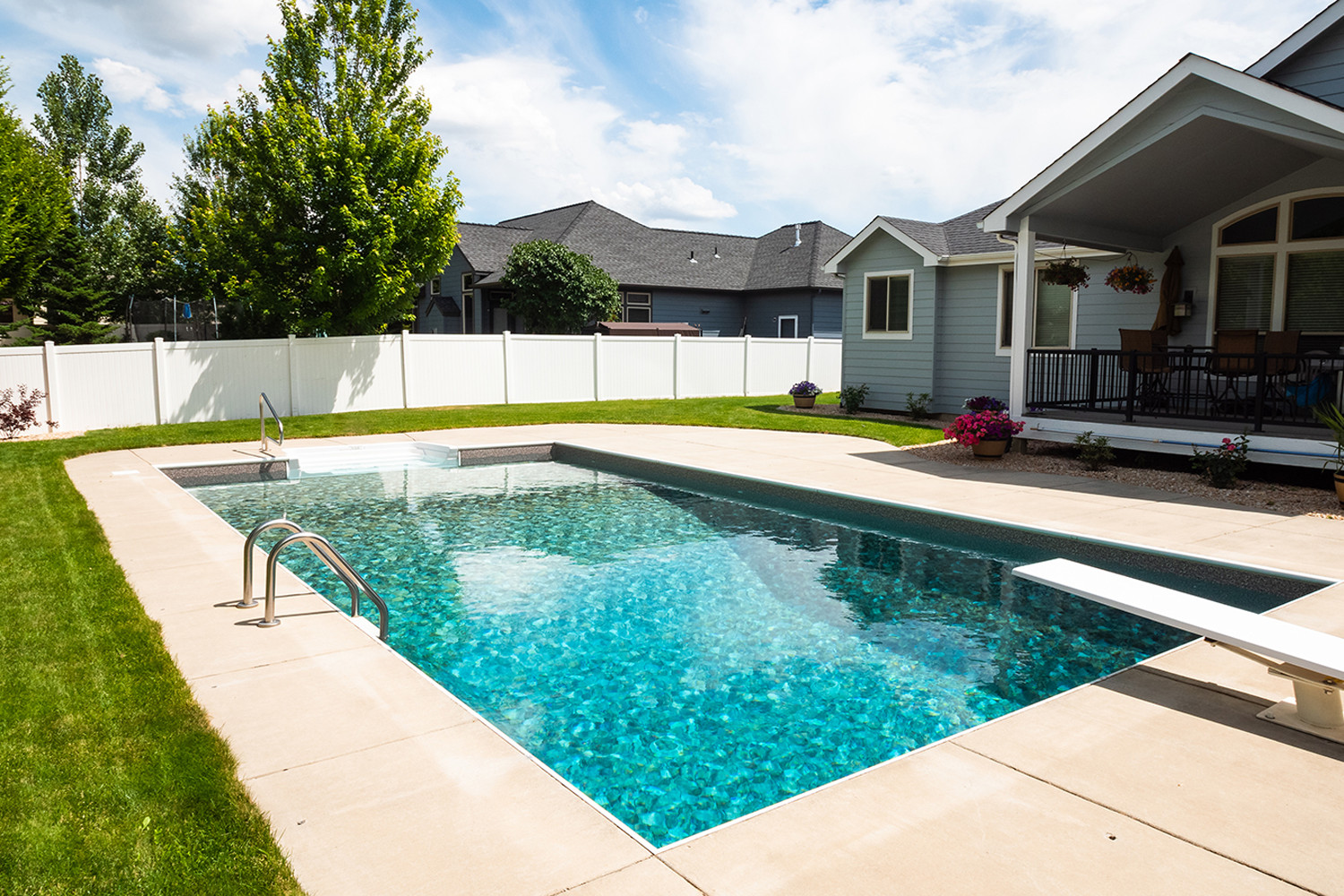 GLI Flagstone Tan 27 Mil Inground Rectangle Swimming Pool Liner - Choose Size gallery